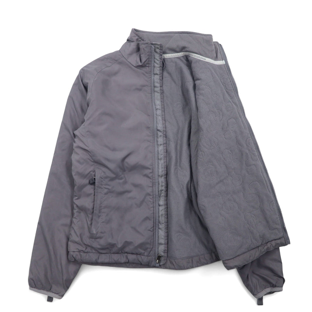 THE NORTH FACE Giacca imbottita con fodera in pile, imbottitura, taglia XS, grigio, poliestere, logo ricamato, coulisse