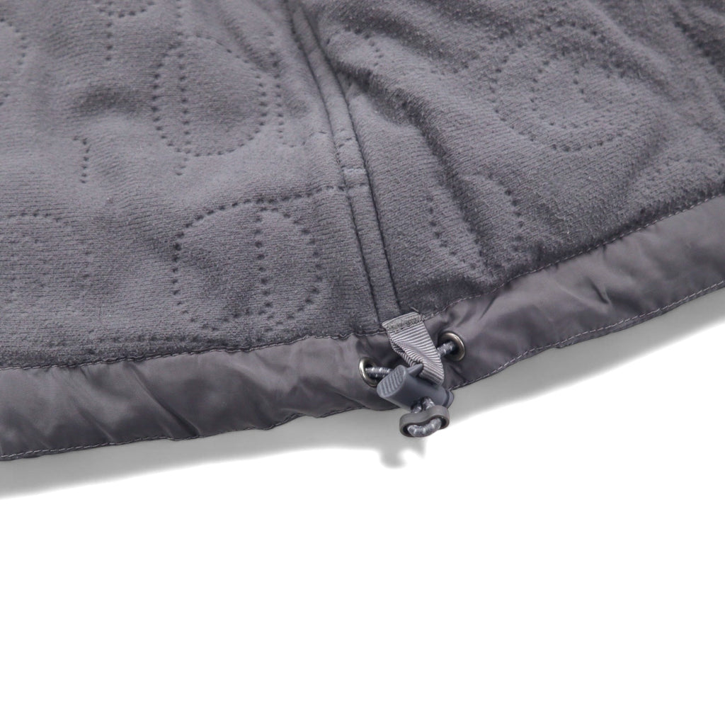 THE NORTH FACE Giacca imbottita con fodera in pile, imbottitura, taglia XS, grigio, poliestere, logo ricamato, coulisse