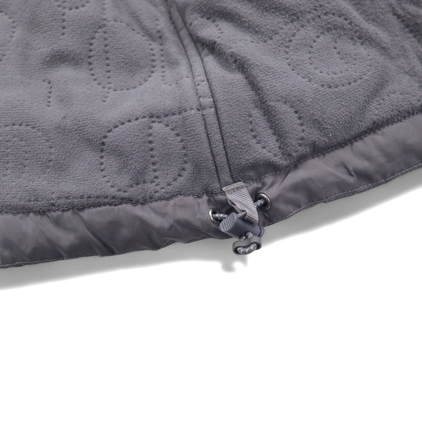 THE NORTH FACE フリースライナー インサレーションジャケット 中綿 XS グレー ポリエステル ロゴ 刺繍 ドローコード