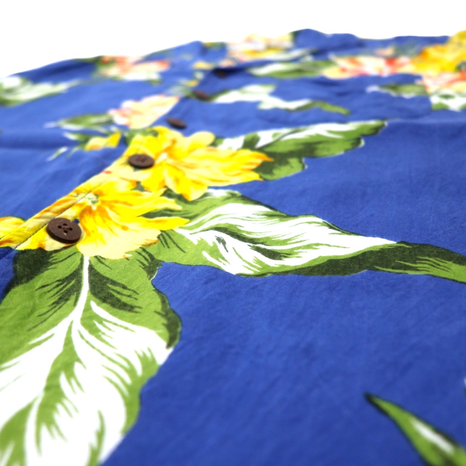 Camicia hawaiana KING SIZE anni '90, collo aperto, 2XL, blu, rayon, motivo floreale, taglia grande
