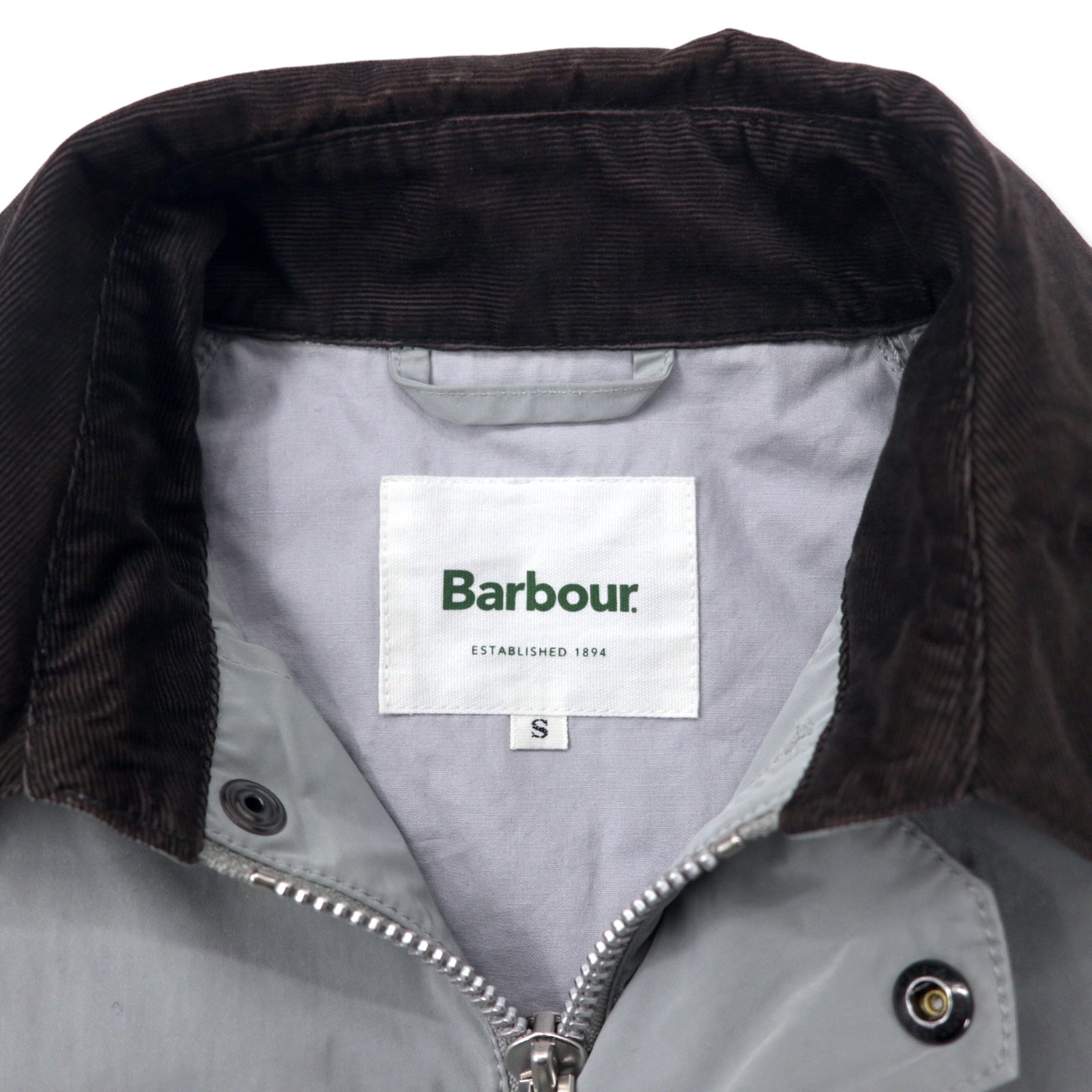 Barbour Bedale SL Giacca S Grigio Poliestere Colletto in Velluto a Coste 1701085