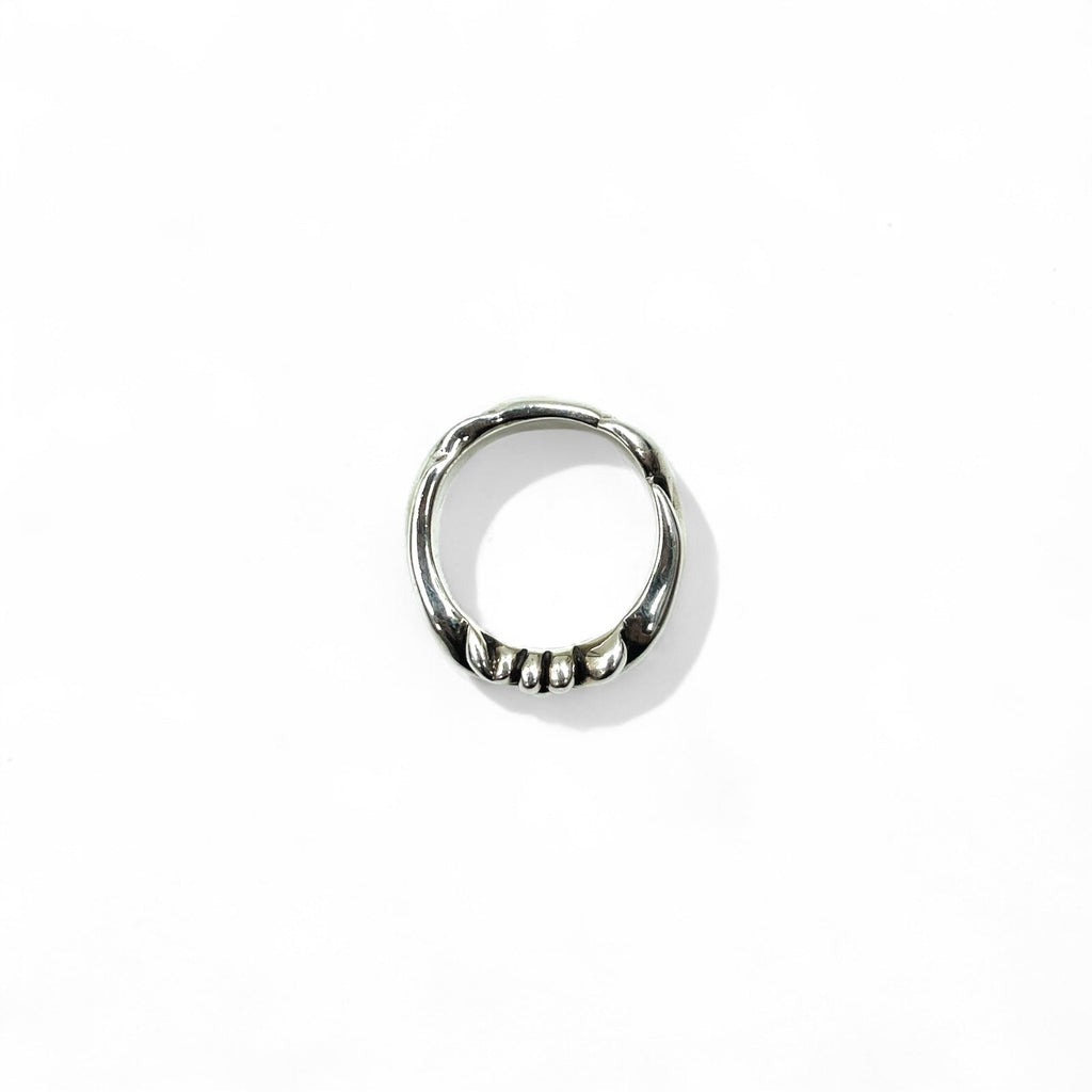 Anello vintage in argento con fiore, croce floreale, taglia 17, in argento 925