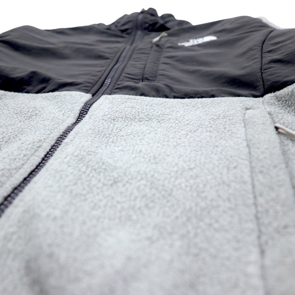 THE NORTH FACE デナリジャケット POLARTEC ポーラテック フリースジャケット S グレー ポリエステル ロゴ 刺繍