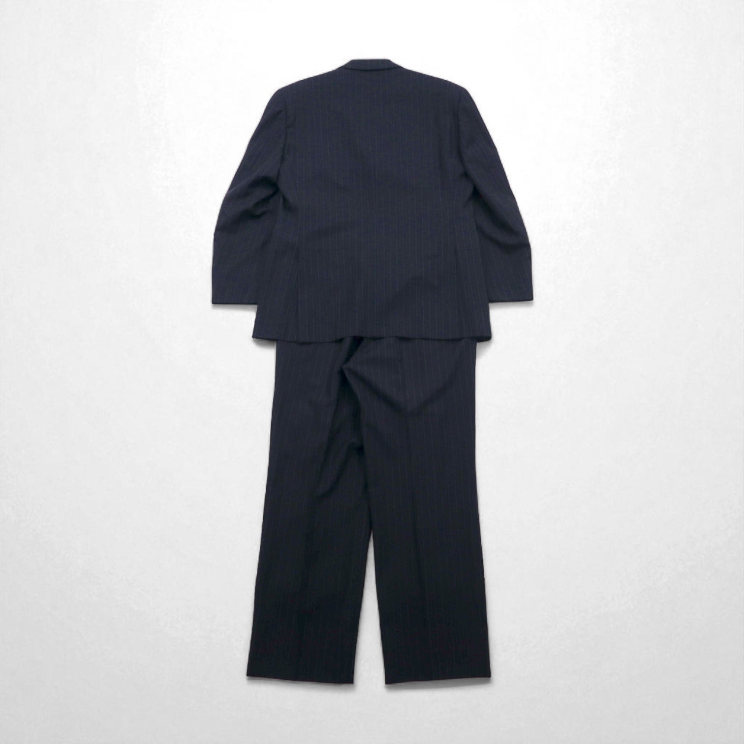 Brooks Brothers Completo 3 bottoni M Blu scuro Gessato Lana Fatto in Giappone
