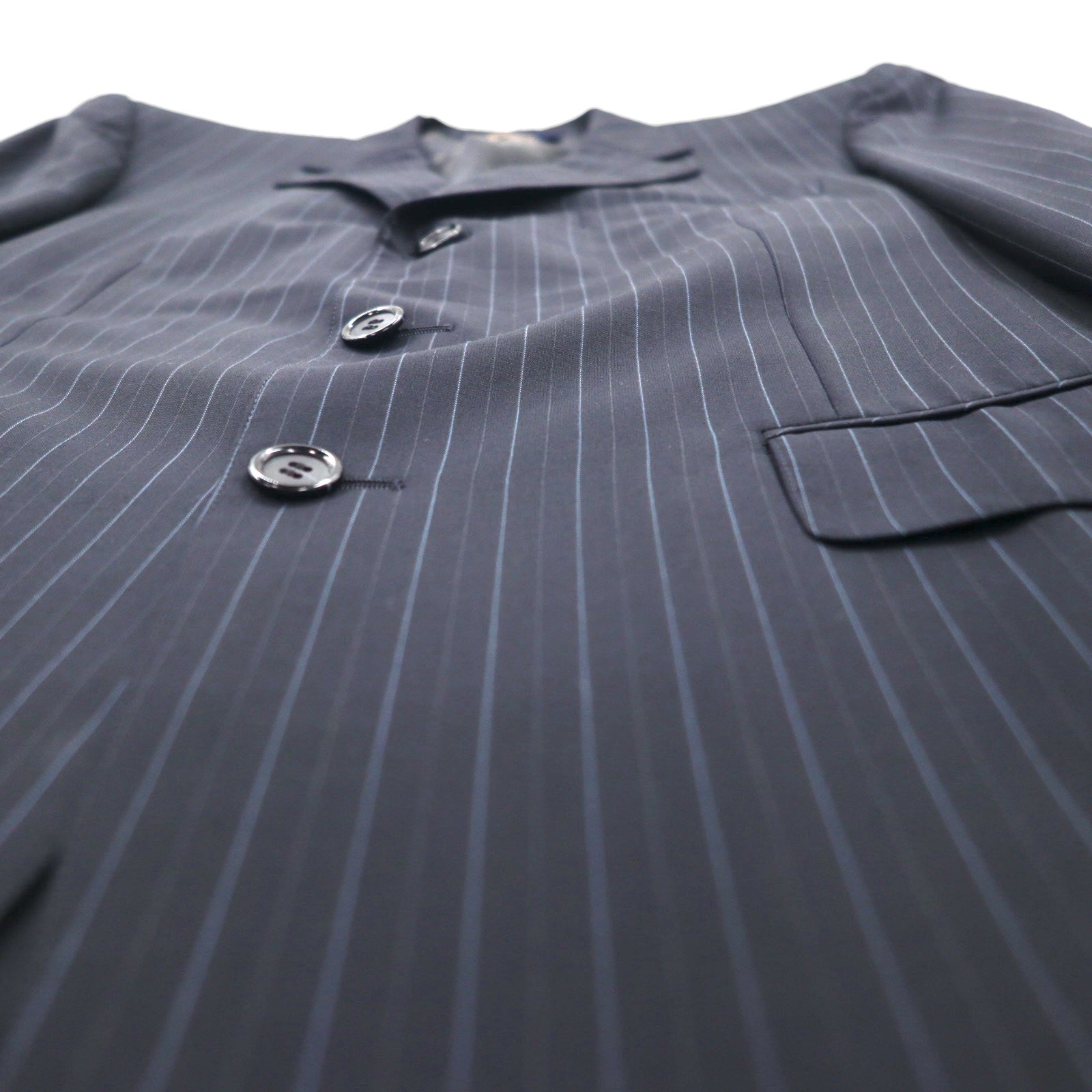 Brooks Brothers Completo 3 bottoni M Blu scuro Gessato Lana Fatto in Giappone