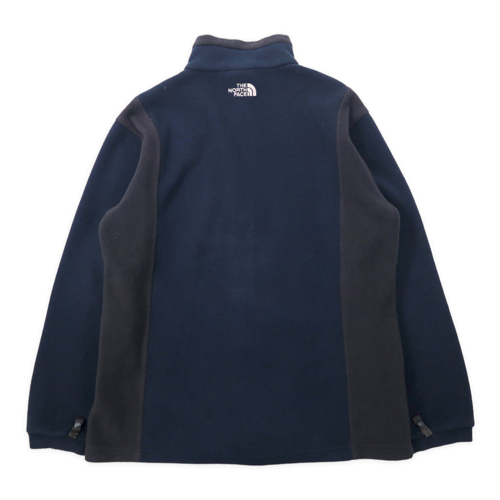 THE NORTH FACE giacca in pile con zip intera, taglia M, blu navy, poliestere, logo ricamato
