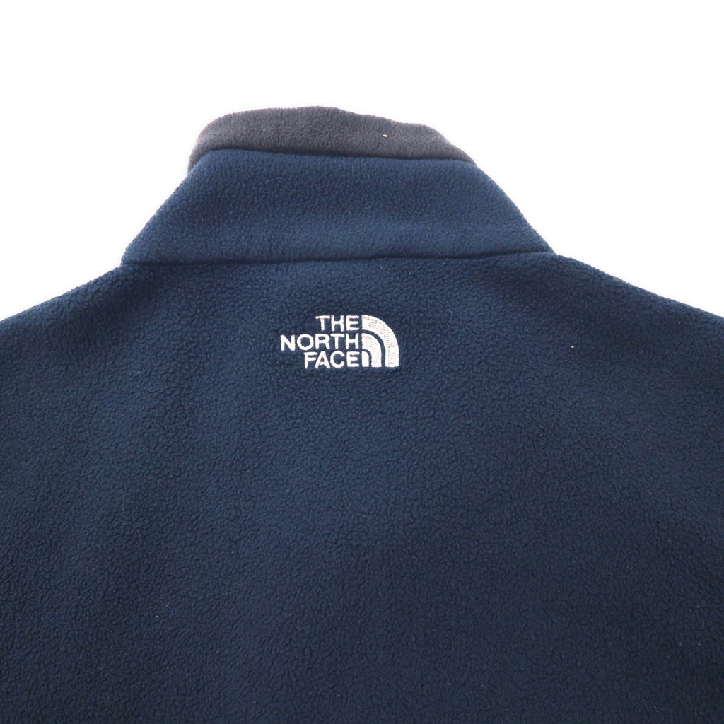 THE NORTH FACE giacca in pile con zip intera, taglia M, blu navy, poliestere, logo ricamato