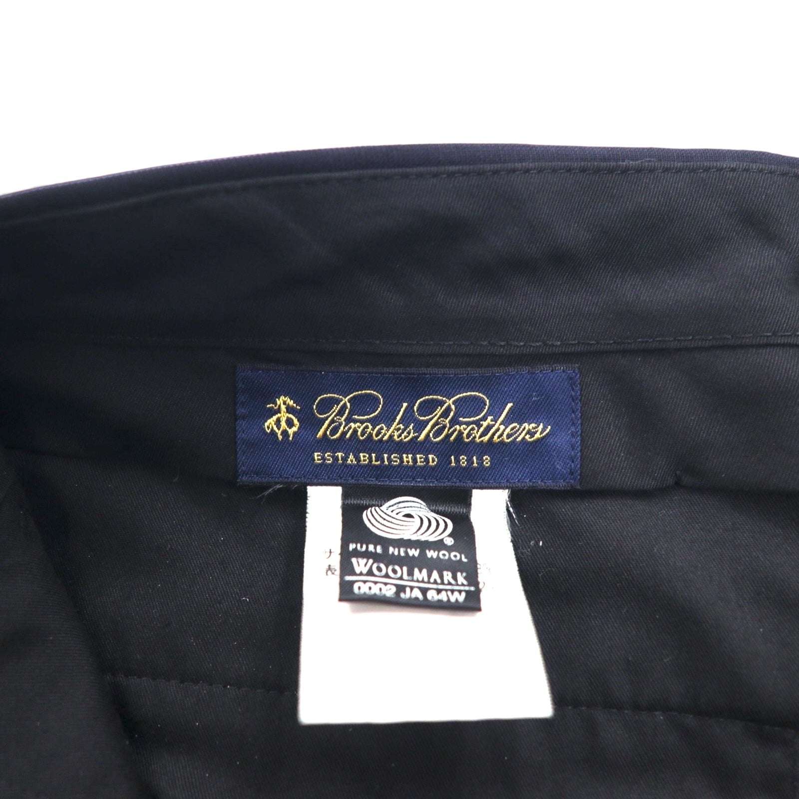 Brooks Brothers Completo 3 bottoni M Blu scuro Gessato Lana Fatto in Giappone