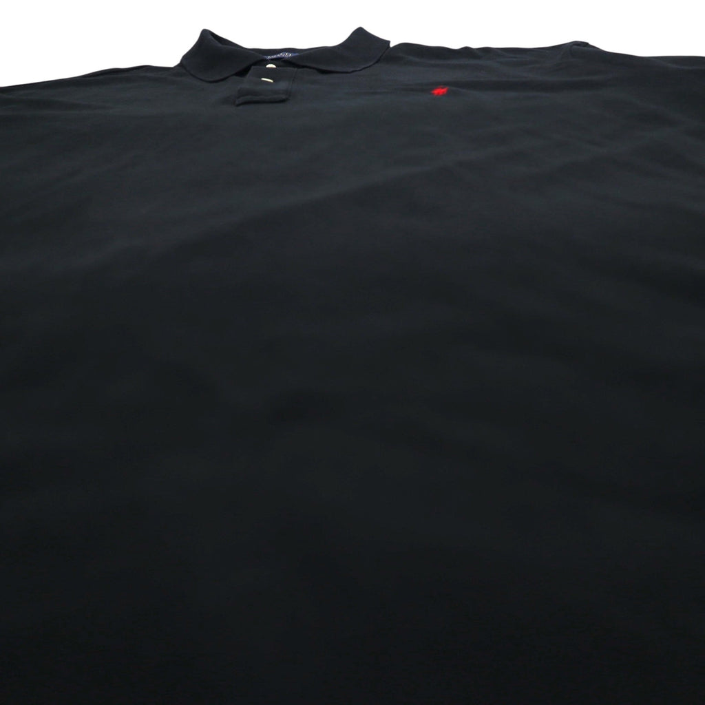 POLO RALPH LAUREN ポロシャツ 4XL BIG ビッグサイズ ブラック コットン 鹿の子 スモールポニー刺繍