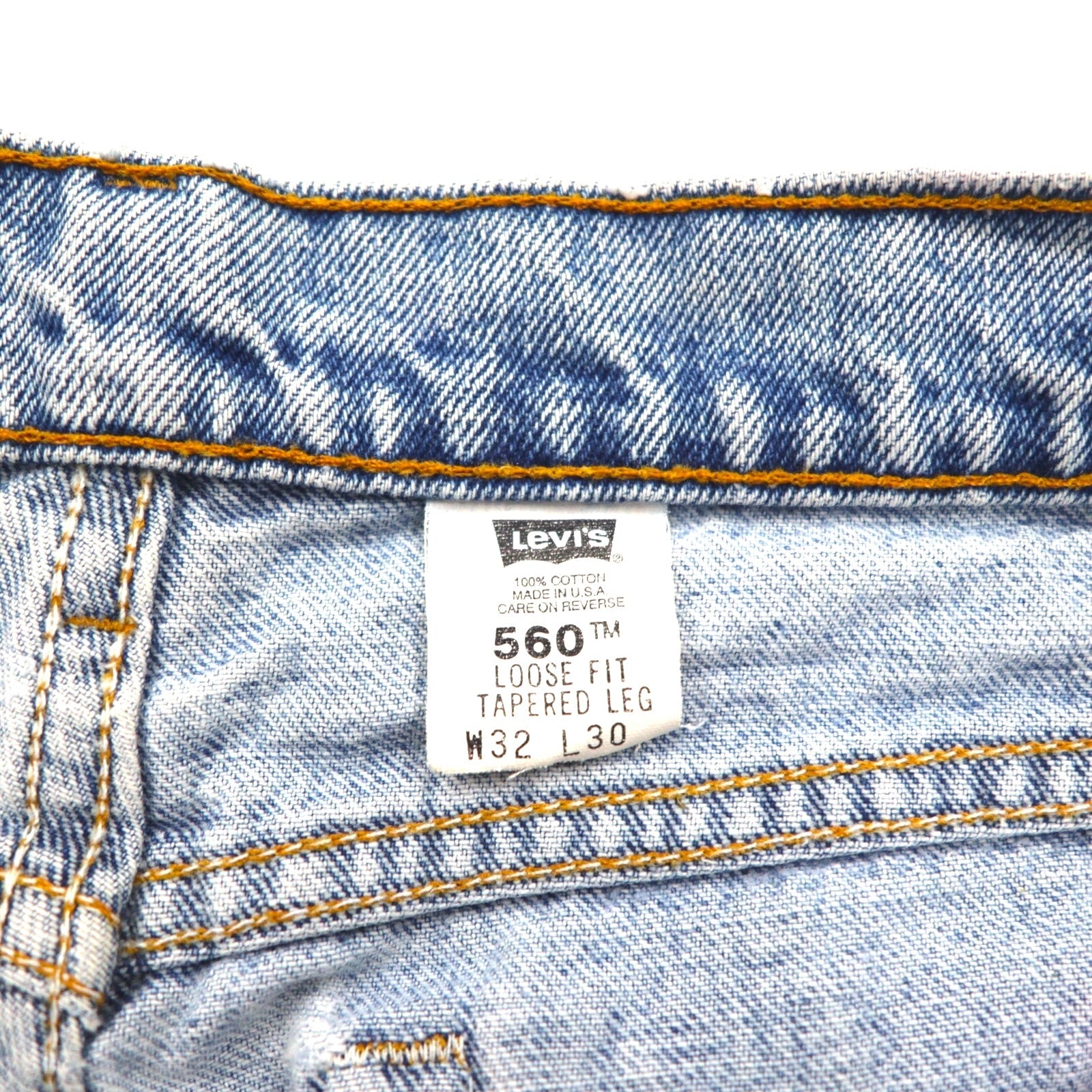 Levi's anni '90, Made in USA, 560 Loose Fit Tapered Jeans, M, Indigo Blue, chiusura a cerniera, 560-4891