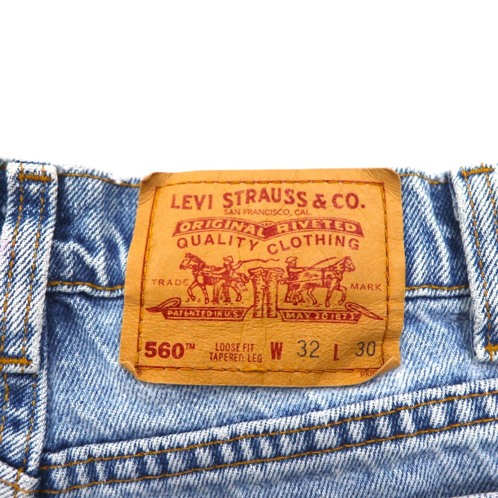 Levi's 90年代 USA製 560 ルーズフィット テーパード デニムパンツ M インディゴ ブルー ジッパーフライ 560-4891