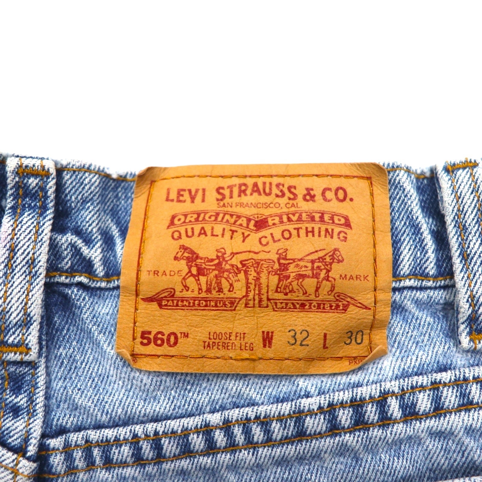 Levi's anni '90, Made in USA, 560 Loose Fit Tapered Jeans, M, Indigo Blue, chiusura a cerniera, 560-4891