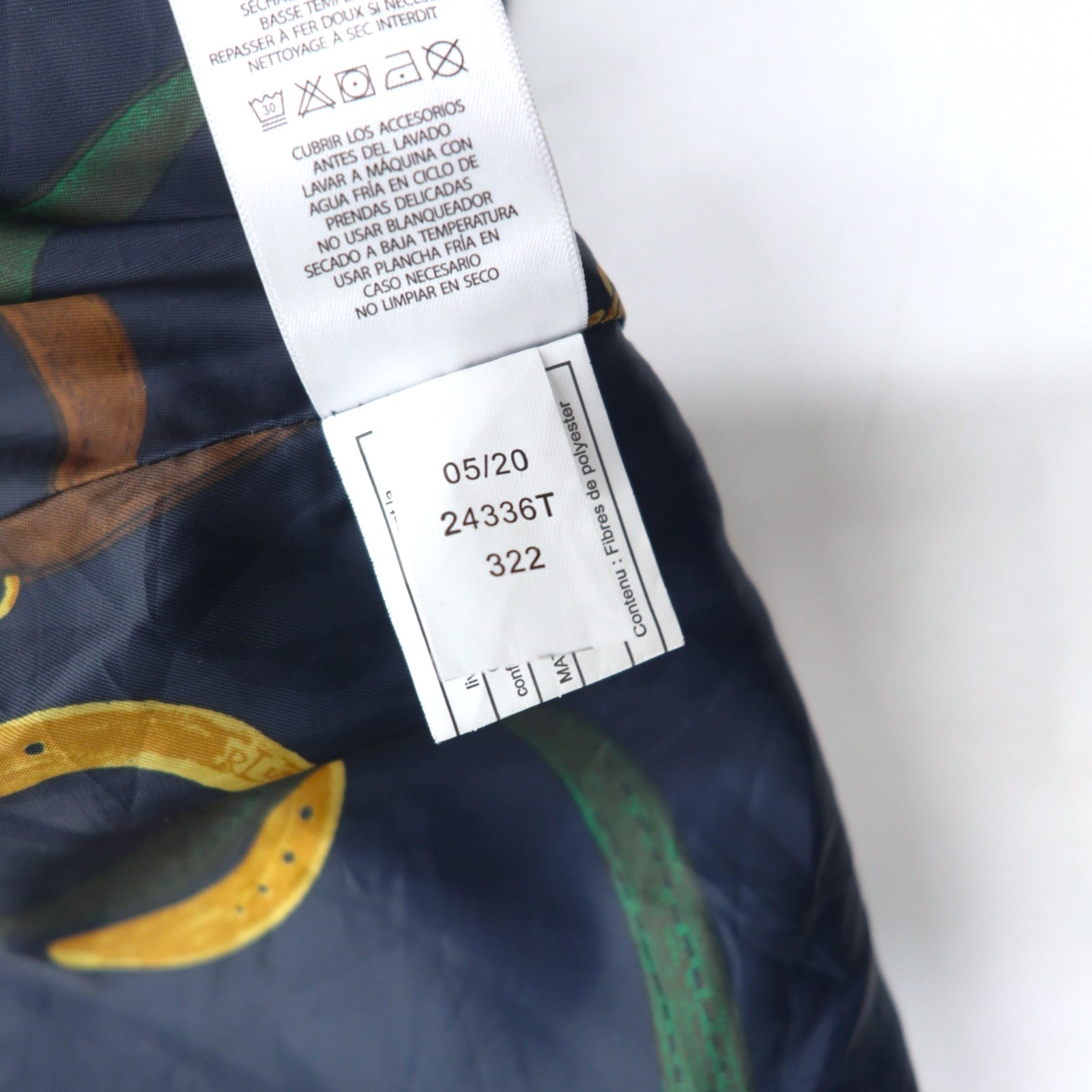 LAUREN RALPH LAUREN Giacca Cappotto Trapuntata con Cappuccio L Kaki Poliestere Fodera con Stampa a Fantasia di Sciarpe