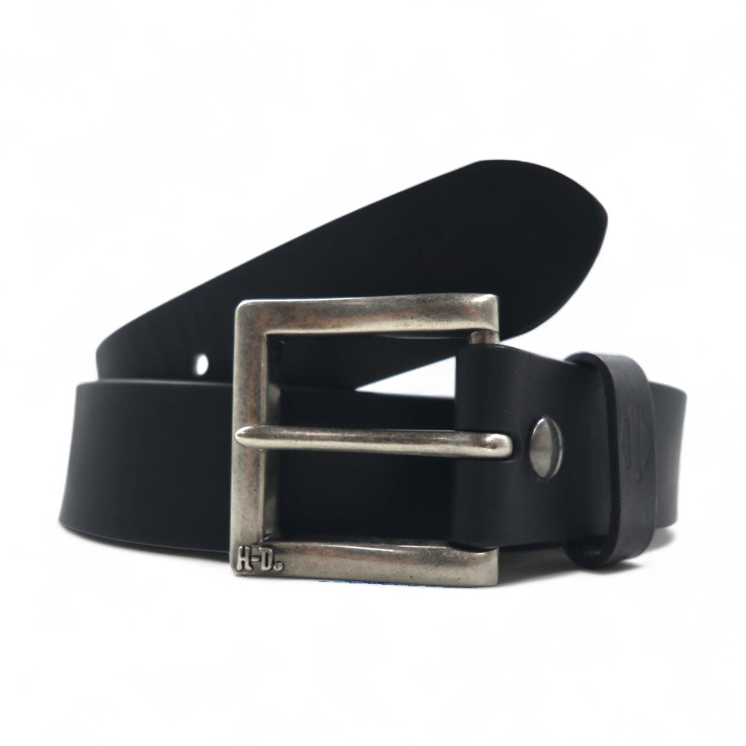 HARLEY DAVIDSON Cintura in pelle 38 Nera, in pelle bovina, fibbia in metallo argentato 97806-18VM
