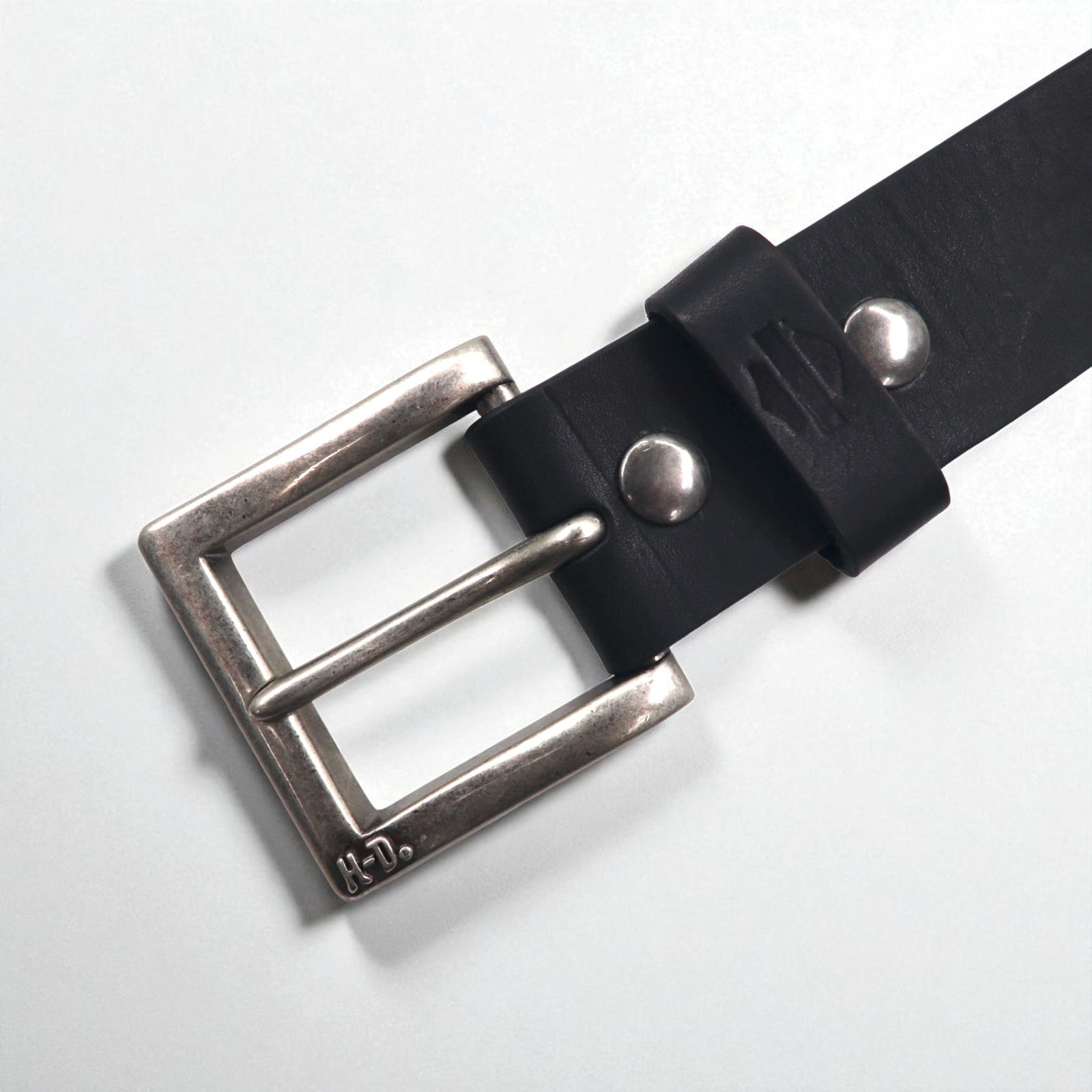 HARLEY DAVIDSON Cintura in pelle 38 Nera, in pelle bovina, fibbia in metallo argentato 97806-18VM