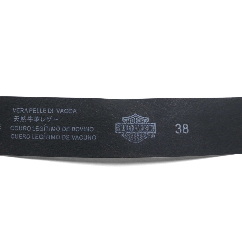 HARLEY DAVIDSON Cintura in pelle 38 Nera, in pelle bovina, fibbia in metallo argentato 97806-18VM