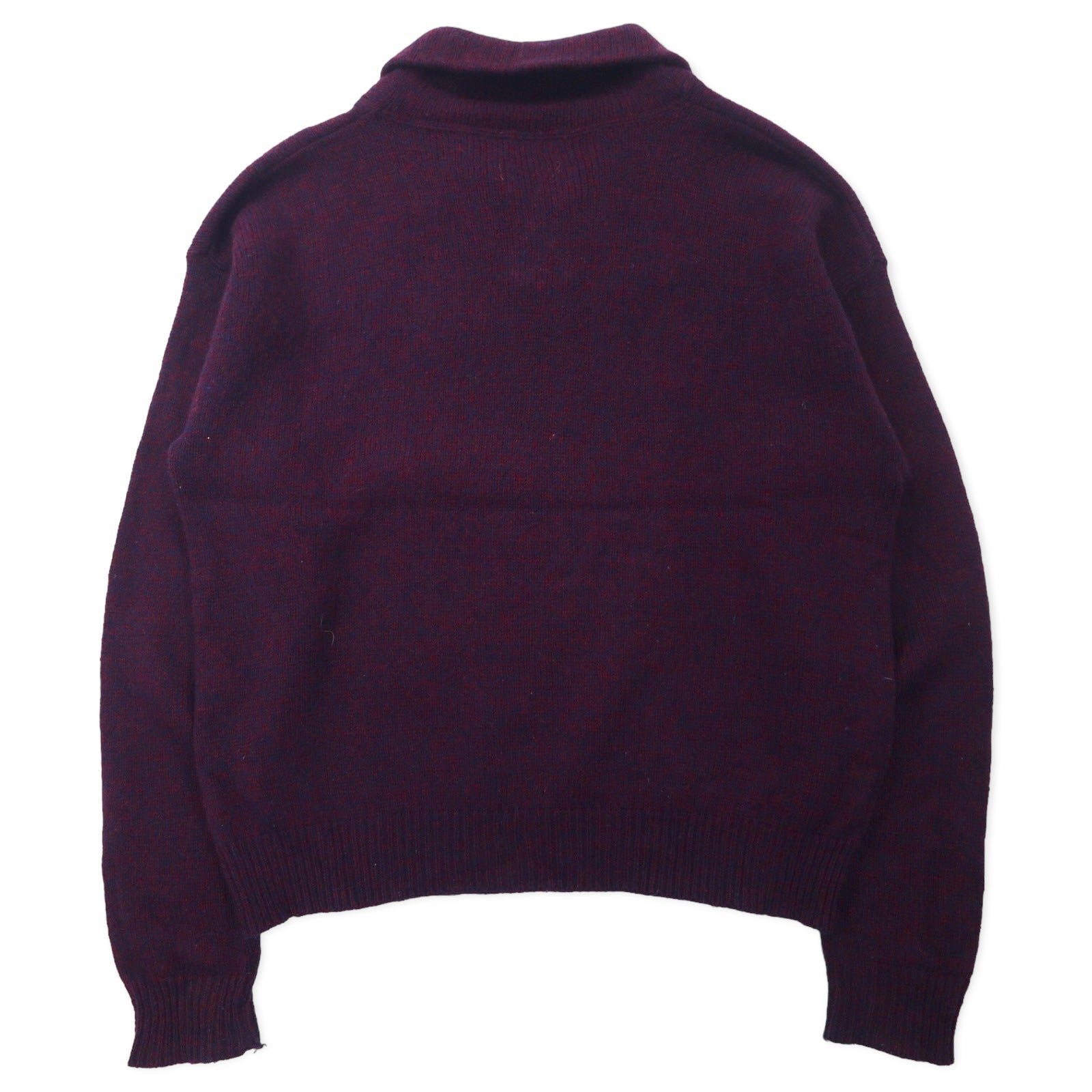 Eddie Bauer USA, anni '90, maglione in maglia collo a scialle, XL, viola, lana, etichetta nera, taglia grande