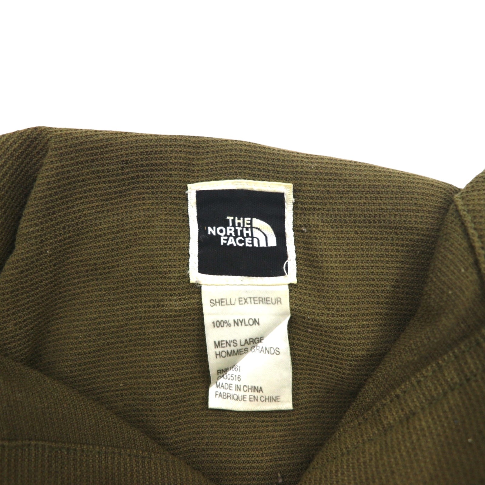 THE NORTH FACE Camicia da Lavoro in Nylon per Esterni L Cachi Taschino sul Petto Taglia USA