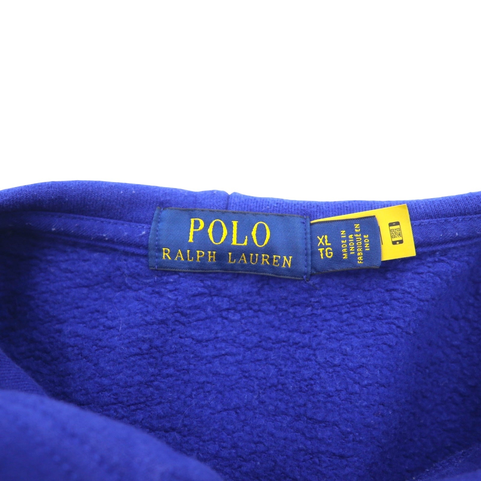 POLO RALPH LAUREN felpa con cappuccio ricamata con logo, taglia XL, blu, in cotone