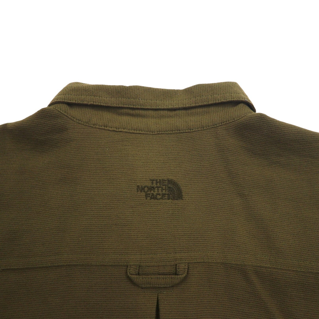 THE NORTH FACE Camicia da Lavoro in Nylon per Esterni L Cachi Taschino sul Petto Taglia USA