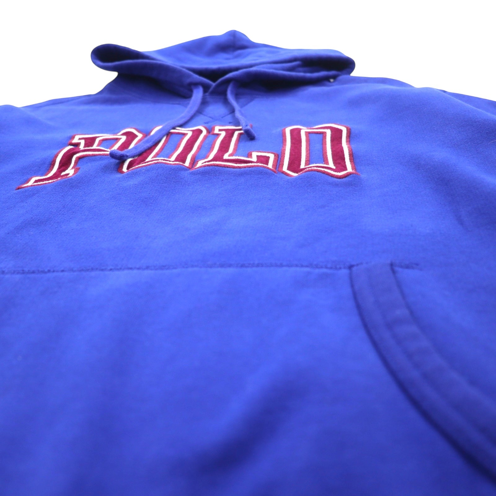POLO RALPH LAUREN felpa con cappuccio ricamata con logo, taglia XL, blu, in cotone