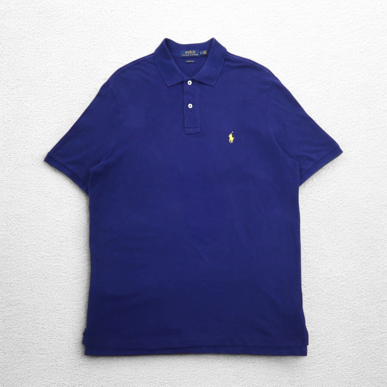 POLO RALPH LAUREN Polo classica L CLASSIC FIT Cotone piqué blu navy Ricamo piccolo pony