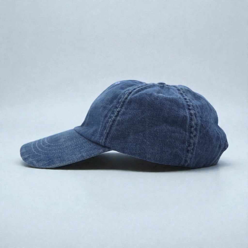 Polo Ralph Lauren デニム ベースボール キャップ ブルー コットン スモールポニー刺繡