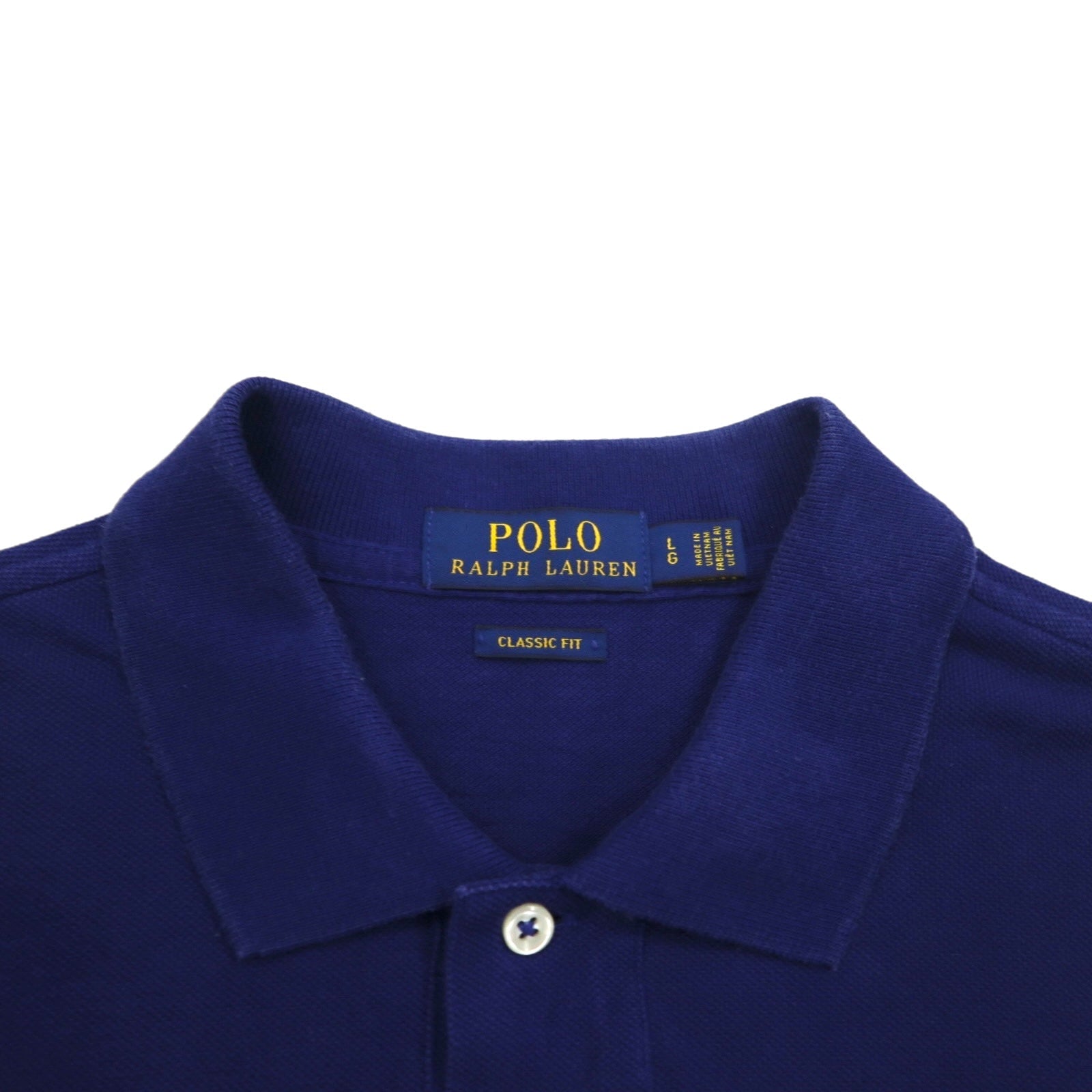 POLO RALPH LAUREN Polo classica L CLASSIC FIT Cotone piqué blu navy Ricamo piccolo pony