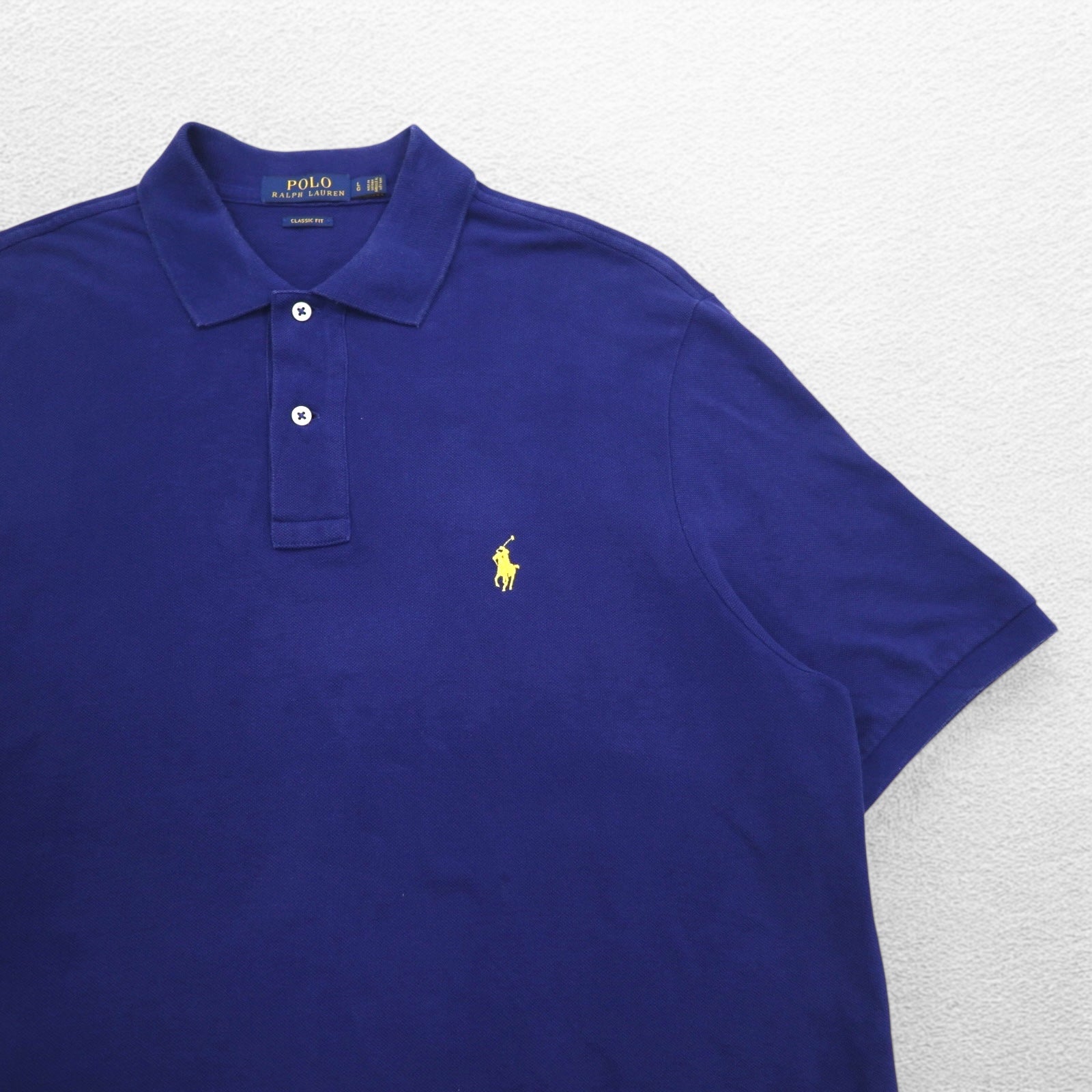 POLO RALPH LAUREN Polo classica L CLASSIC FIT Cotone piqué blu navy Ricamo piccolo pony