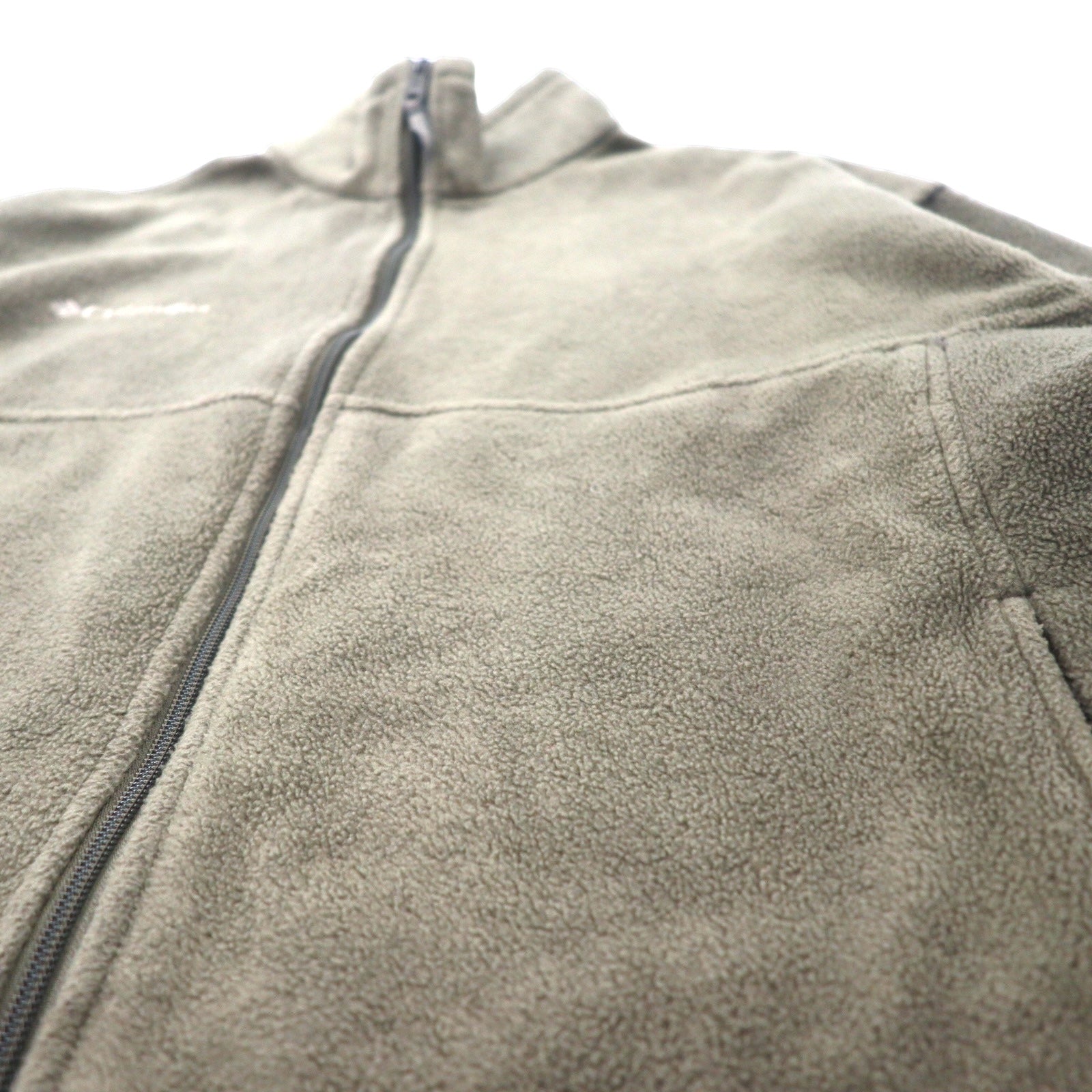 Columbia フルジップ フリースジャケット XL ブラウン ポリエステル ワンポイントロゴ刺繍 ビッグサイズ XM6861