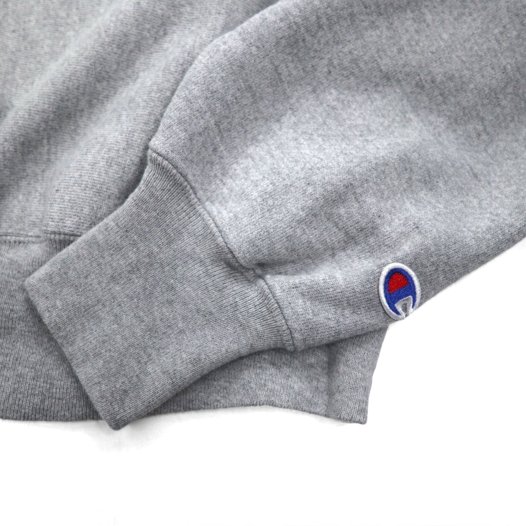 Champion Premium Reverse Weave felpa L grigia, felpata, stampa college ST. MARY BASEBALL a 3 livelli, logo ad arco, made in El Salvador
