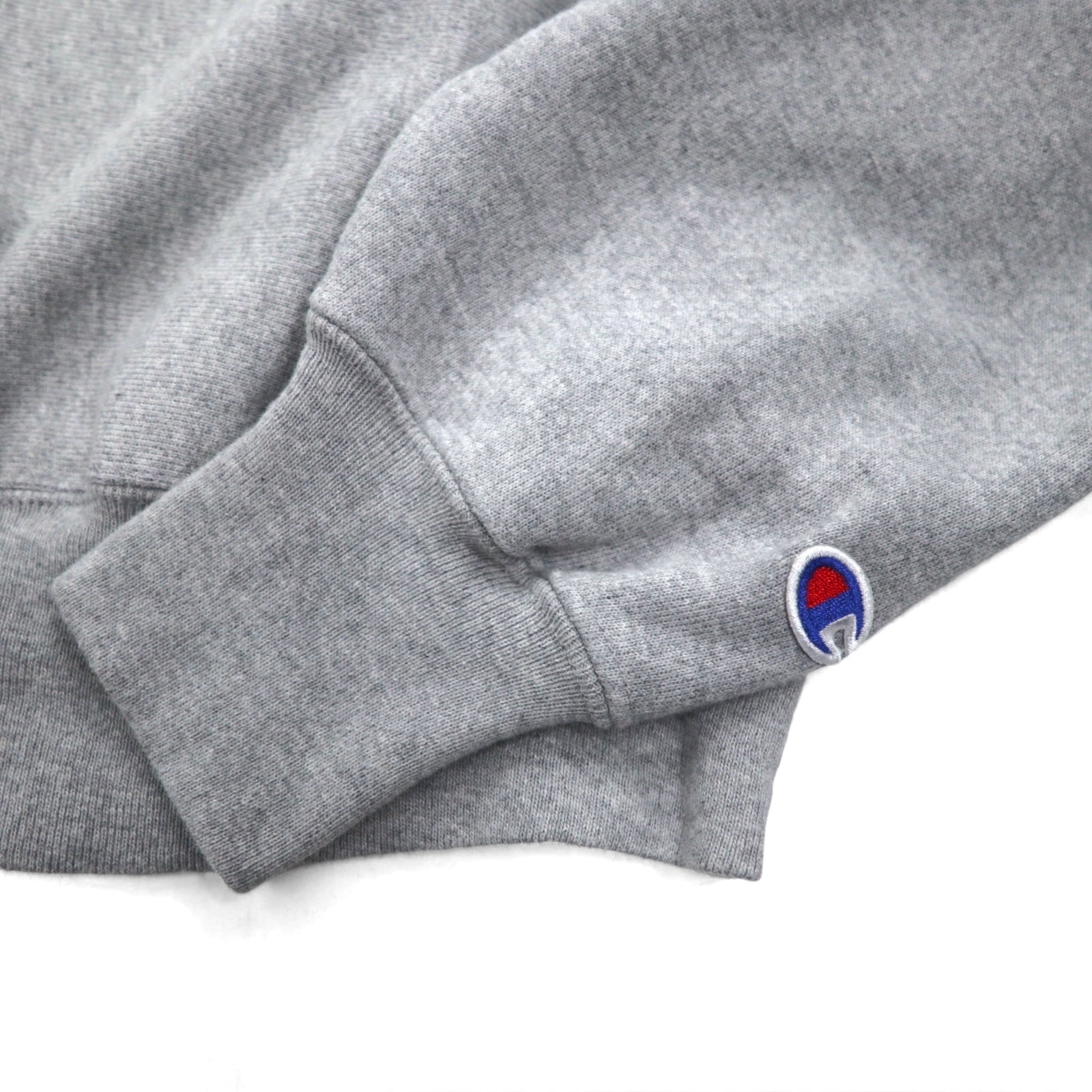 Champion Premium Reverse Weave felpa L grigia, felpata, stampa college ST. MARY BASEBALL a 3 livelli, logo ad arco, made in El Salvador