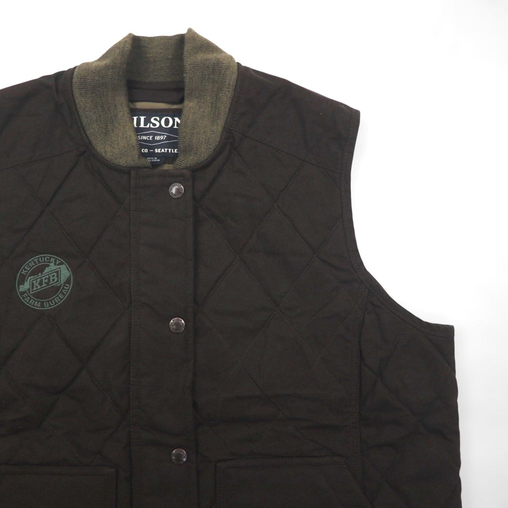 FILSON キルテッドフィールドベスト XL 中綿 キルティング ダブルジップ マルチポケット 20067997