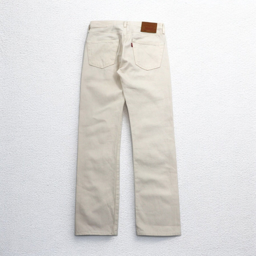 Levi's PREMIUM ビッグE 501 ホワイト デニムパンツ M 生成り ボタンフライ 00501-3279