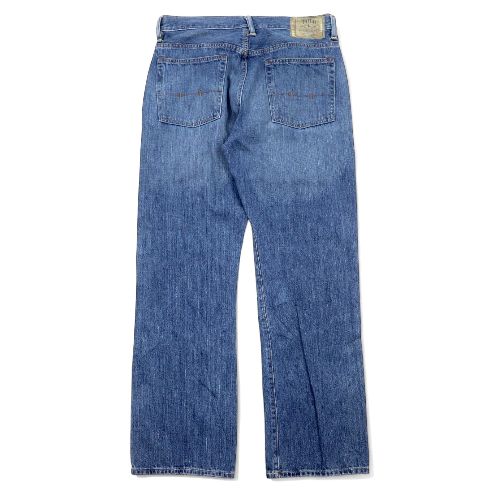 POLO RALPH LAUREN Jeans 32 Blu Cotone Chiusura a cerniera VINTAGE 15941 Prodotto in Messico