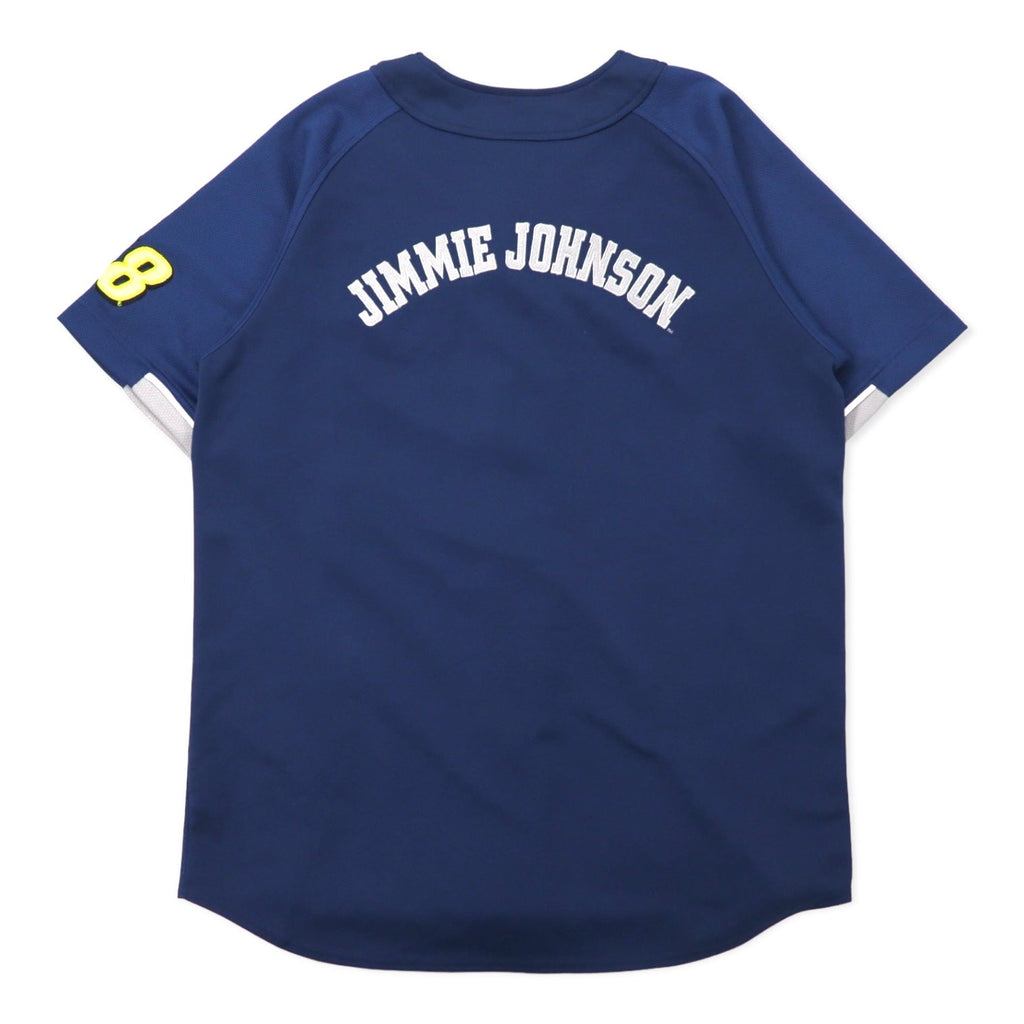CHASE AUTHENTICS maglia da baseball L blu scuro poliestere LOWE'S racing JIMMIE JOHNSON taglia grande