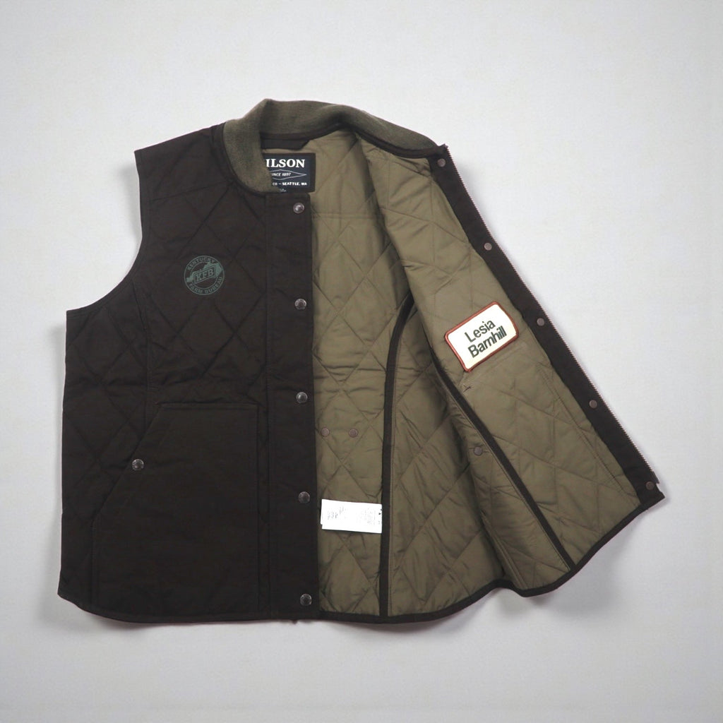 FILSON キルテッドフィールドベスト XL 中綿 キルティング ダブルジップ マルチポケット 20067997