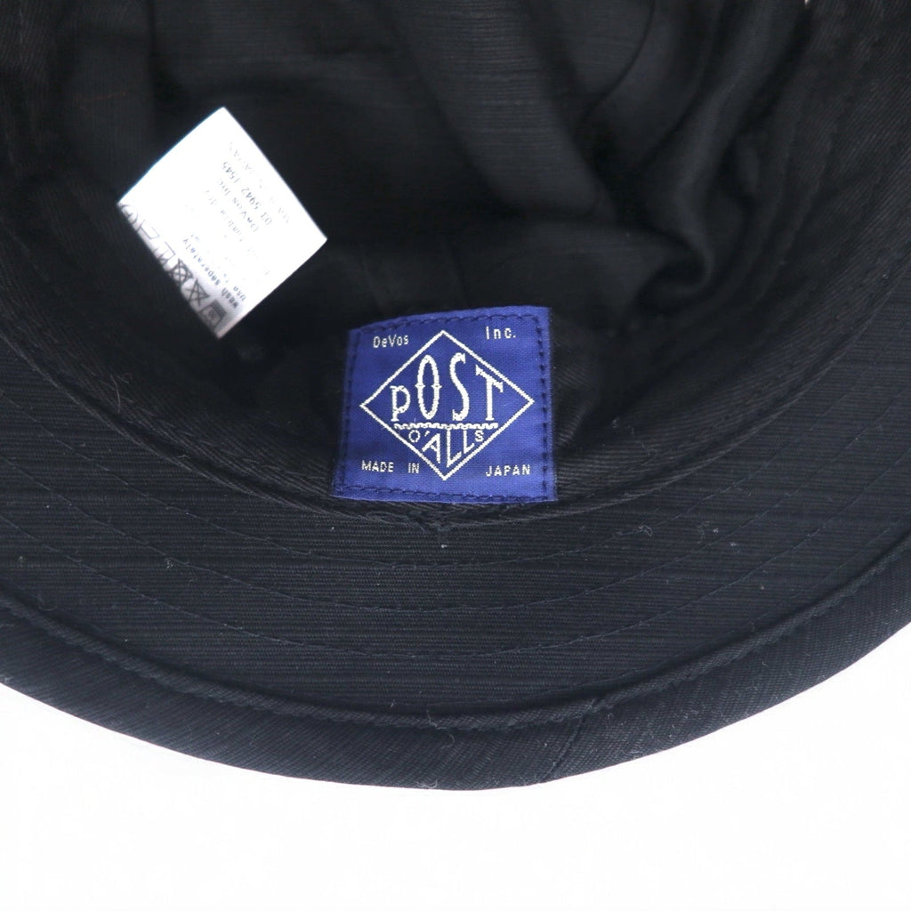 POST O'ALLS Cappello a secchiello in twill FREE nero 1972-RBL Bucket 2 ribby twill black Prodotto in Giappone
