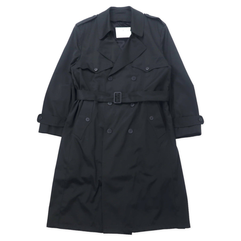 TOWNE BY LONDON FOG anni '90 trench 42 nero poliestere cotone fodera in pile rimovibile Made in Sri Lanka