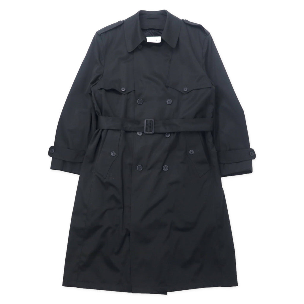 TOWNE BY LONDON FOG anni '90 trench 42 nero poliestere cotone fodera in pile rimovibile Made in Sri Lanka