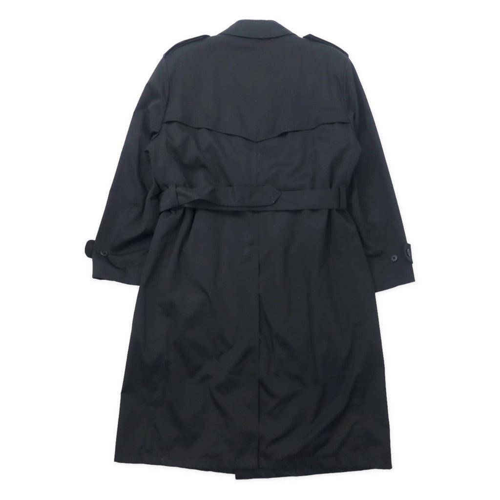TOWNE BY LONDON FOG anni '90 trench 42 nero poliestere cotone fodera in pile rimovibile Made in Sri Lanka