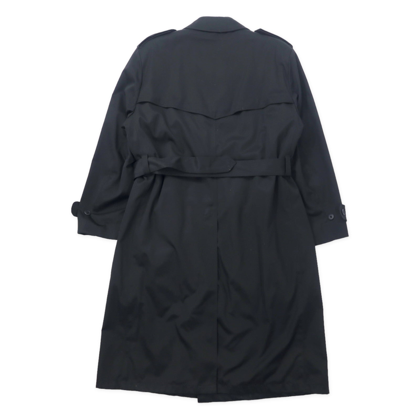 TOWNE BY LONDON FOG anni '90 trench 42 nero poliestere cotone fodera in pile rimovibile Made in Sri Lanka