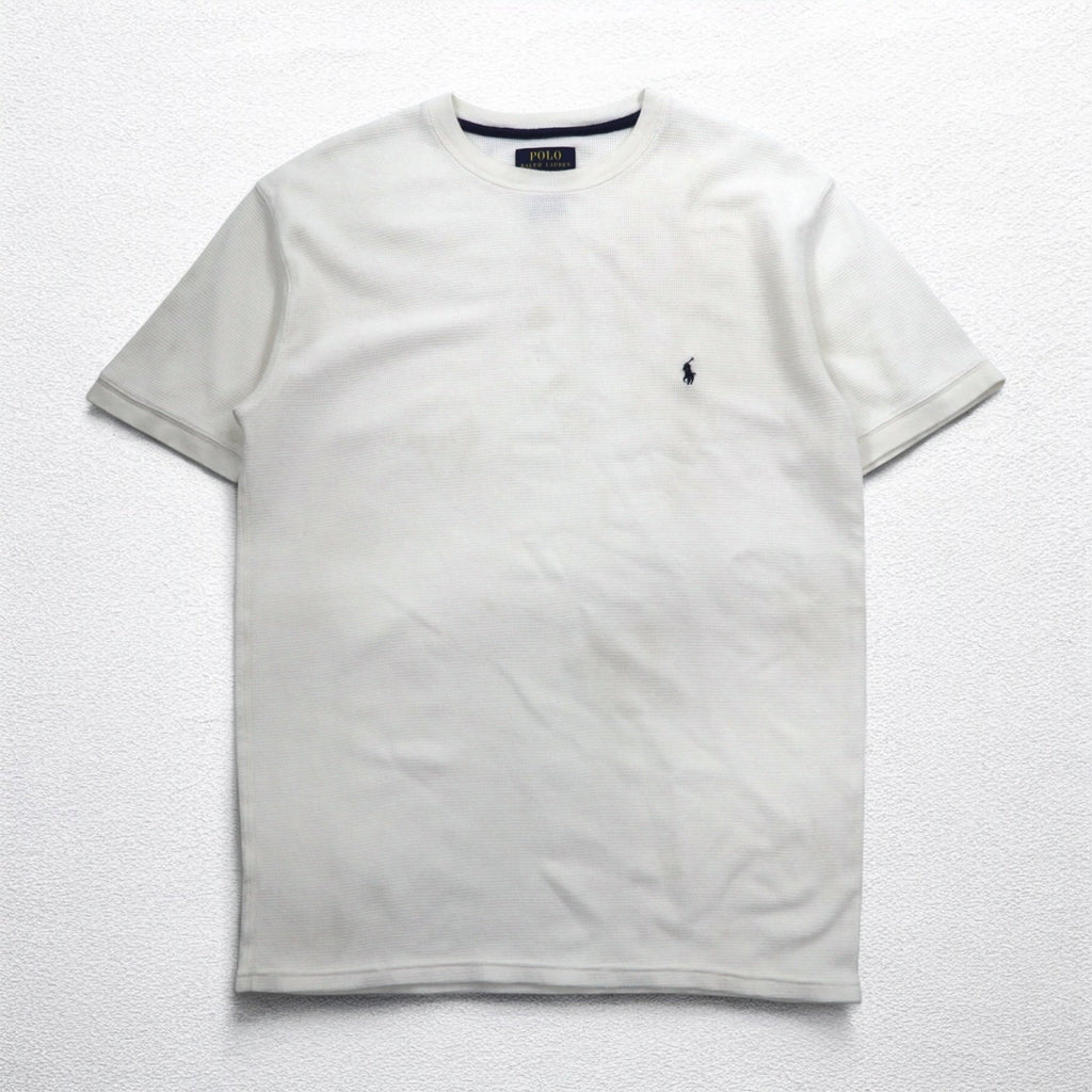 POLO RALPH LAUREN サーマル 半袖 Tシャツ XL ホワイト コットン スモールポニー刺繍