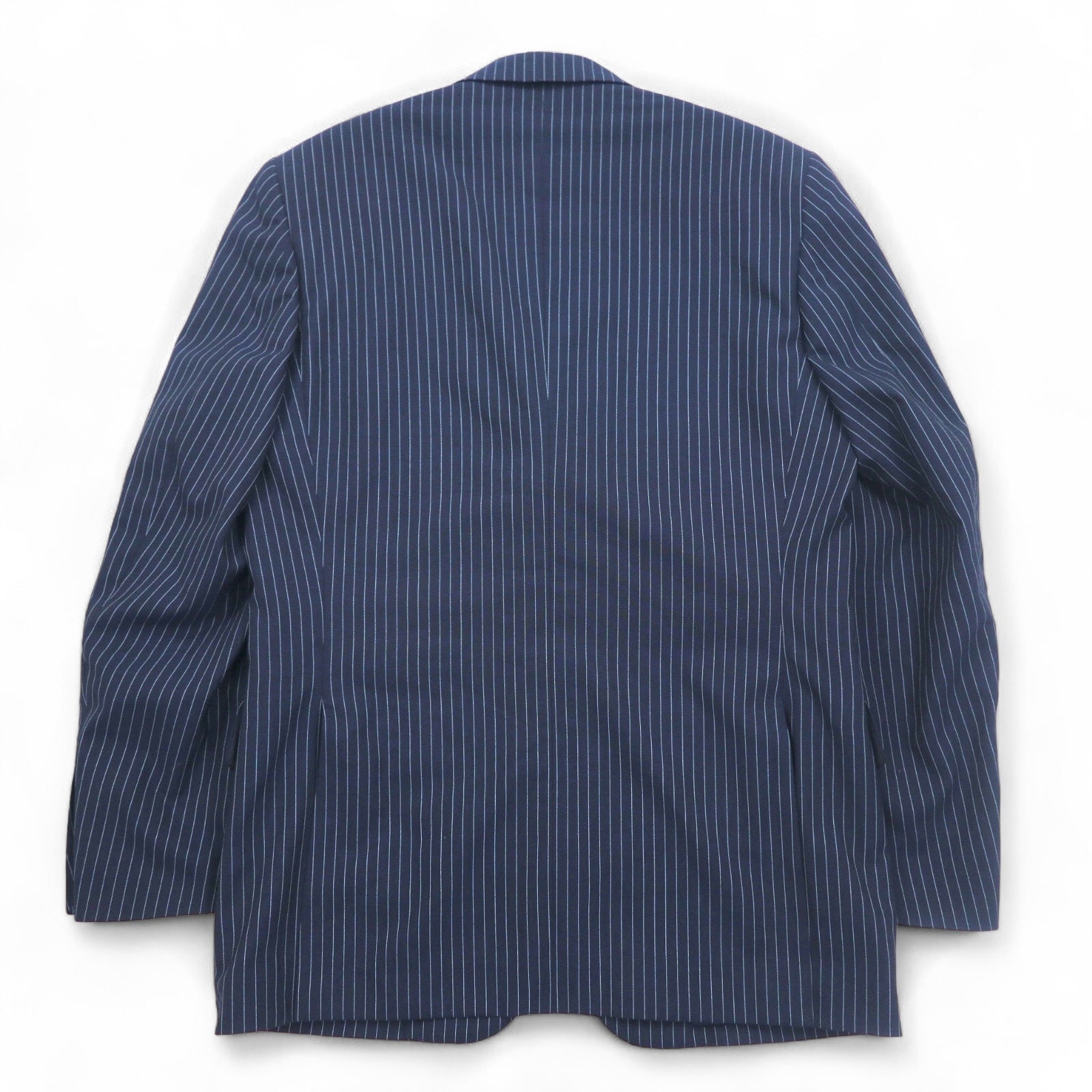 IASON TOKYO ( SADA ) Abito 3 pezzi L blu navy gessato lana piega centrale