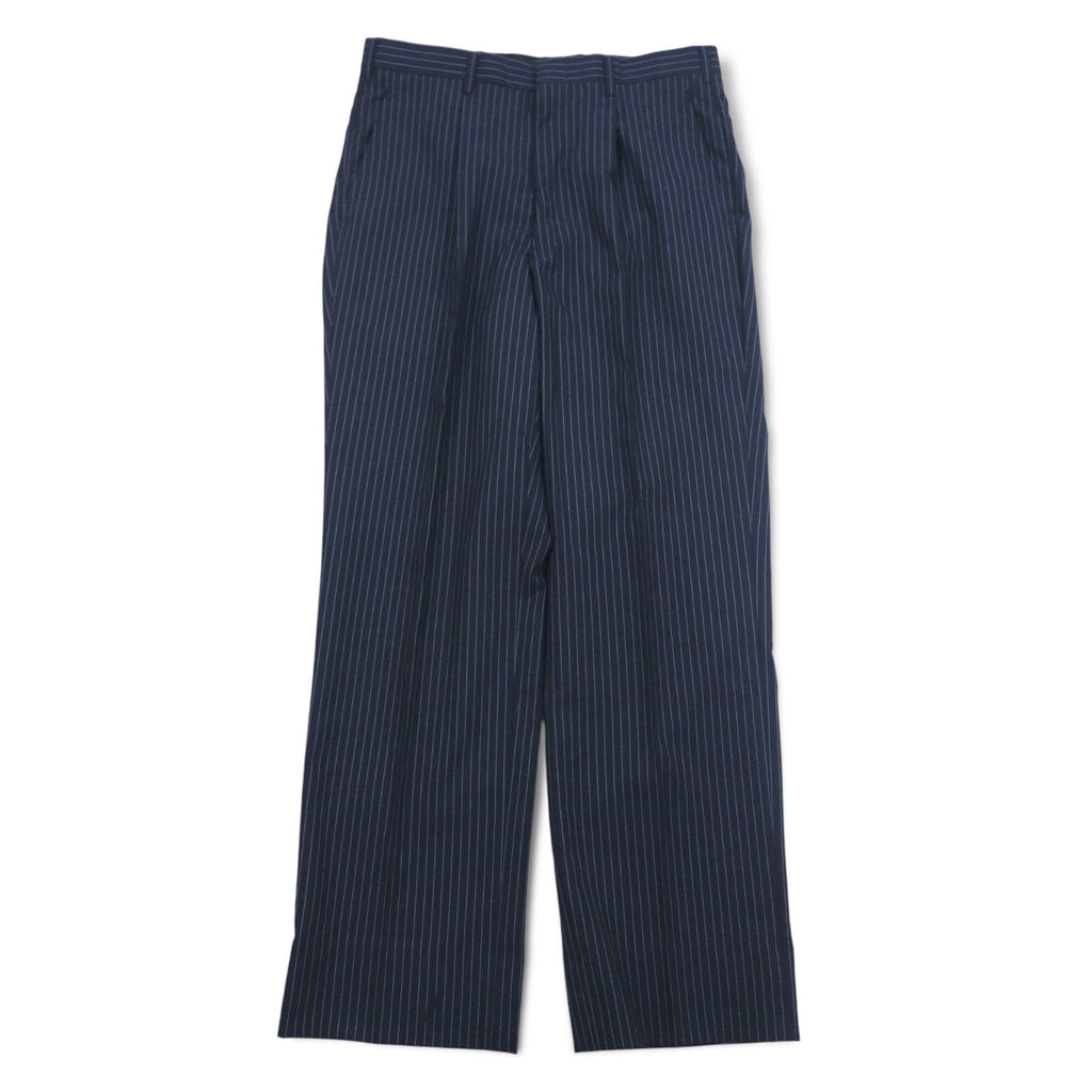 IASON TOKYO ( SADA ) Abito 3 pezzi L blu navy gessato lana piega centrale