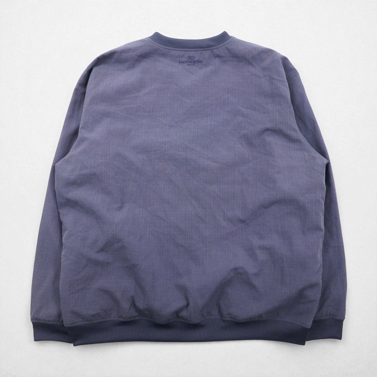DOCKERS (Levi's) Piste pullover, giacca a vento in nylon, taglia XL, grigio a quadri, rayon, poliestere, impermeabile