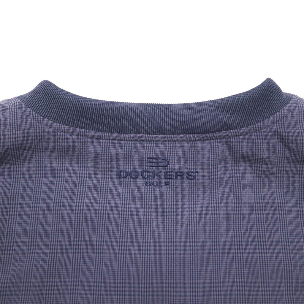 DOCKERS (Levi's) Piste pullover, giacca a vento in nylon, taglia XL, grigio a quadri, rayon, poliestere, impermeabile