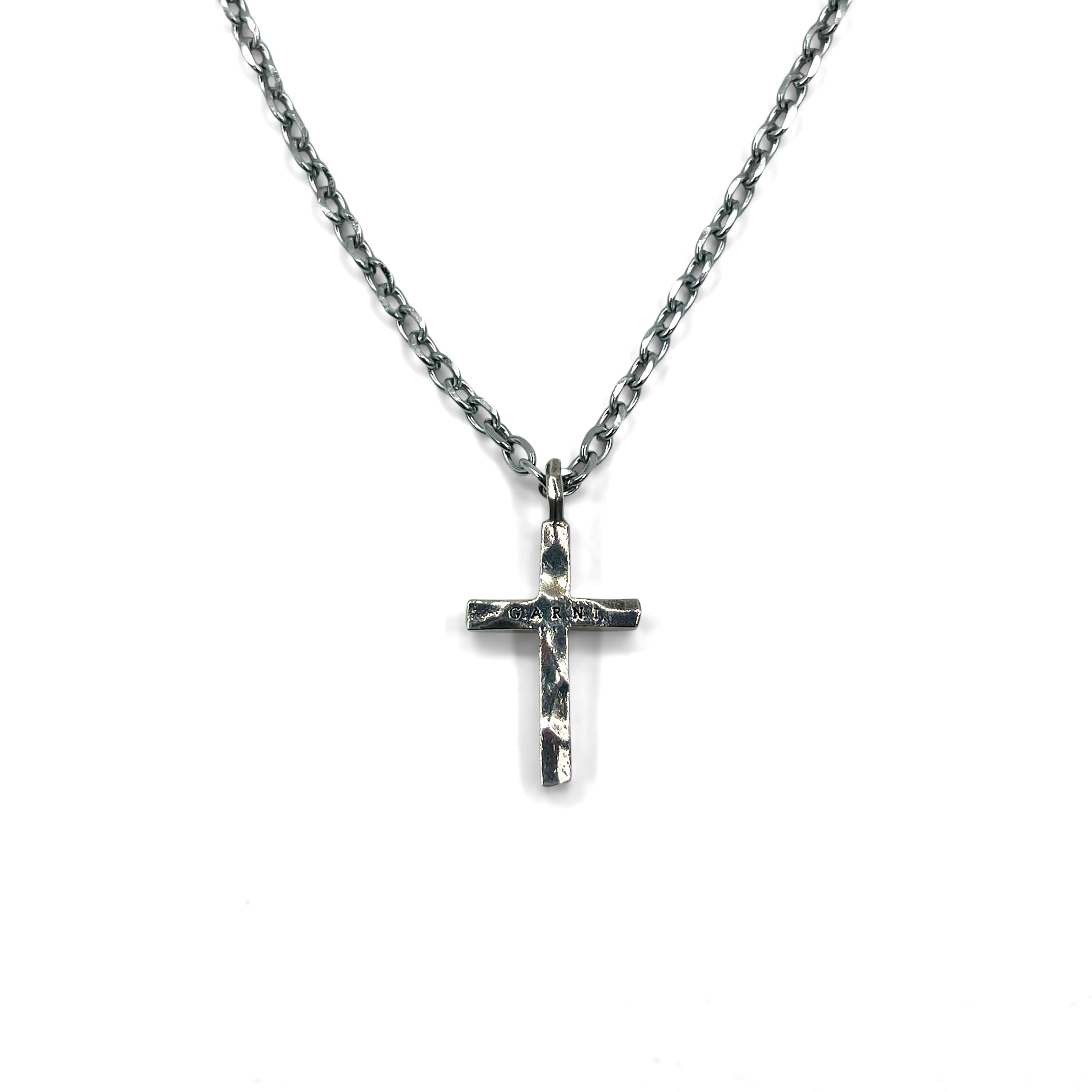 GARNI 鎚目 クロス 十字架 ネックレス シルバー SILVER 925 ハンマーワーク ロザリオ