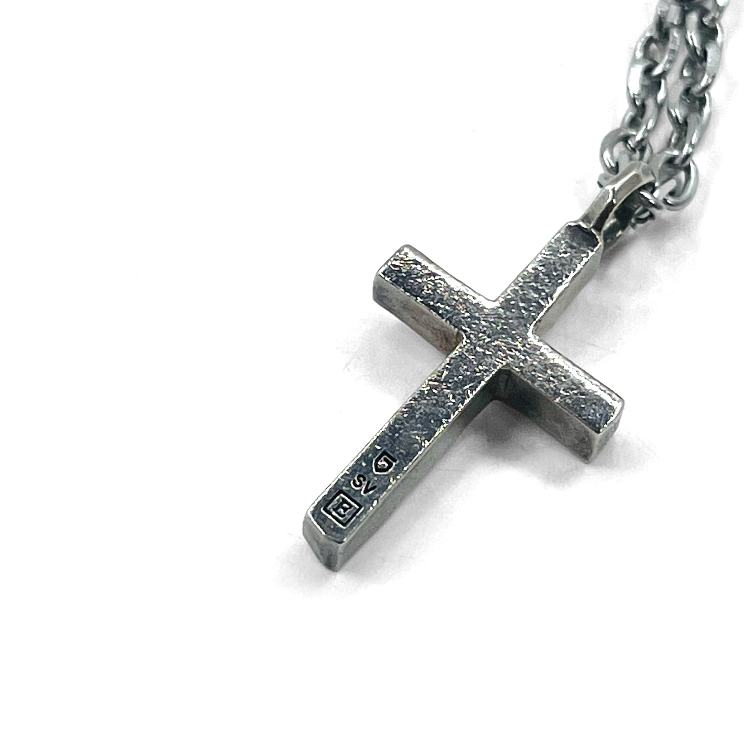 GARNI 鎚目 クロス 十字架 ネックレス シルバー SILVER 925 ハンマーワーク ロザリオ