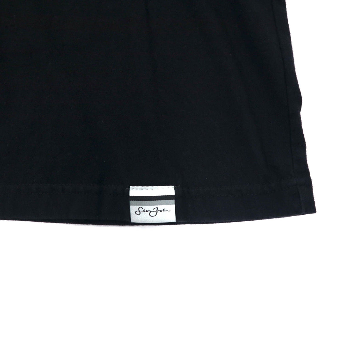 Sean John anni 2000 Maglietta con ricamo NO MERCY taglia XL in cotone nera, oversize